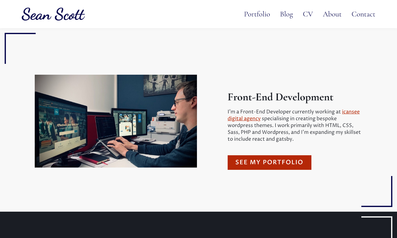 Portfolio website created by Scott, Sean