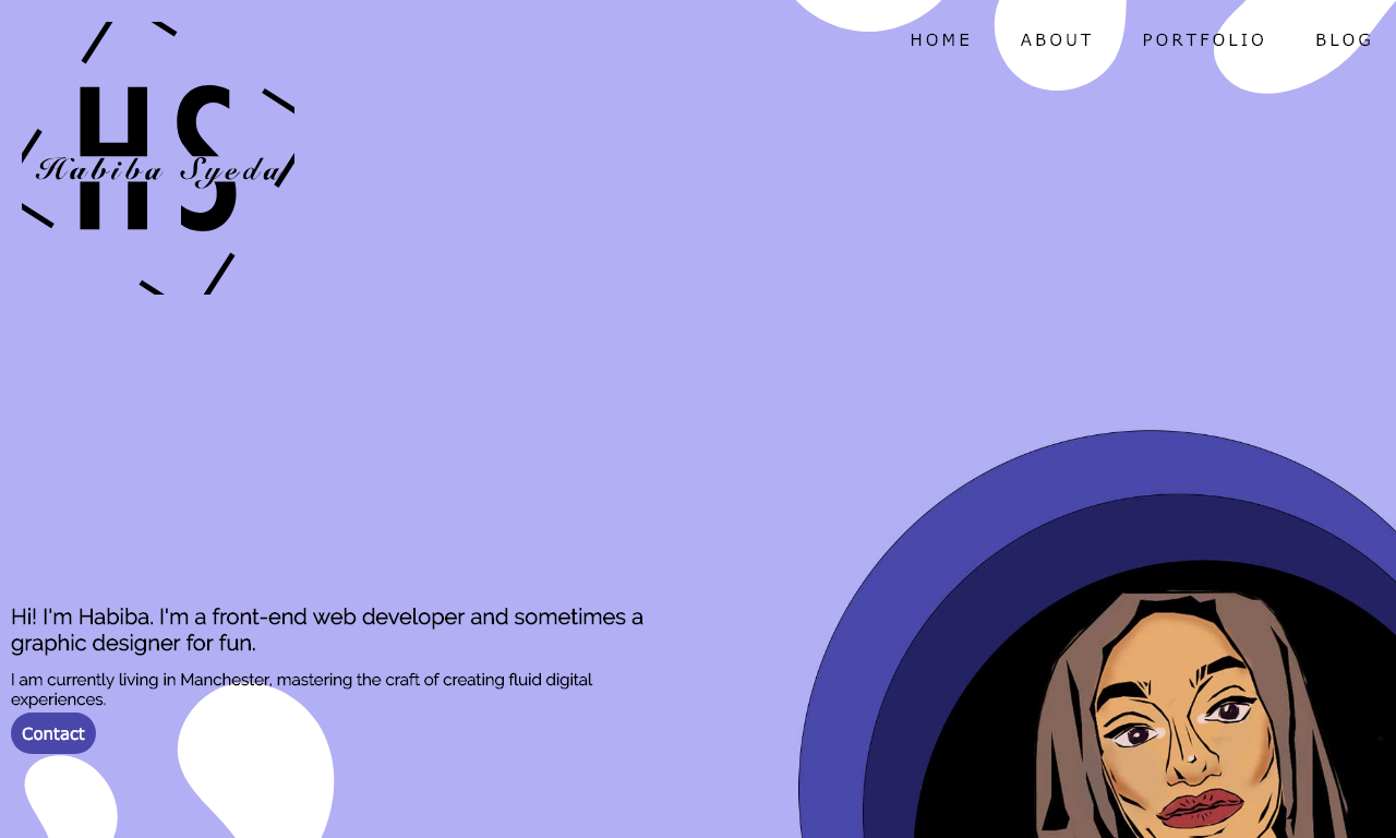 Portfolio website created by Habiba Syeda