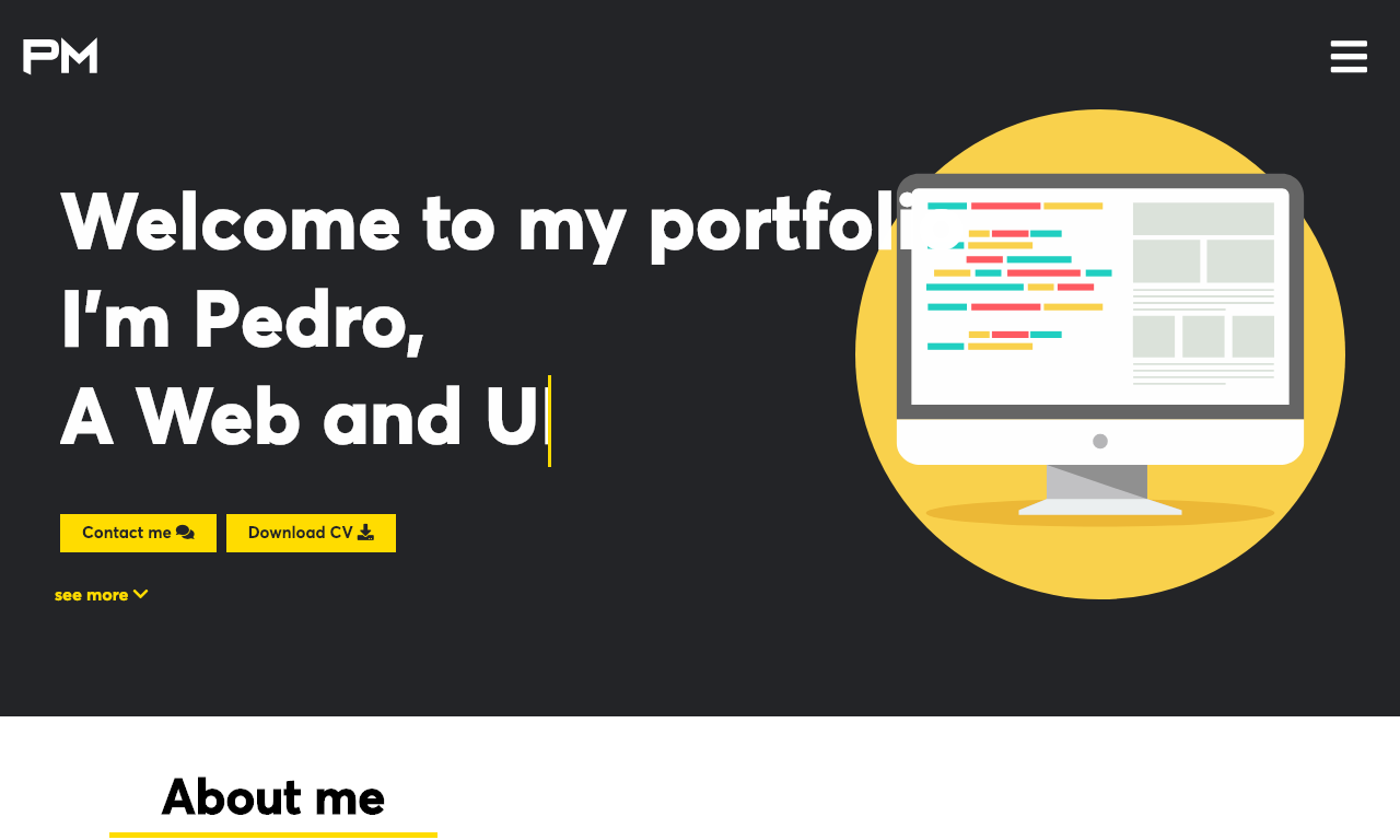 Portfolio website created by Pedro Ferreira